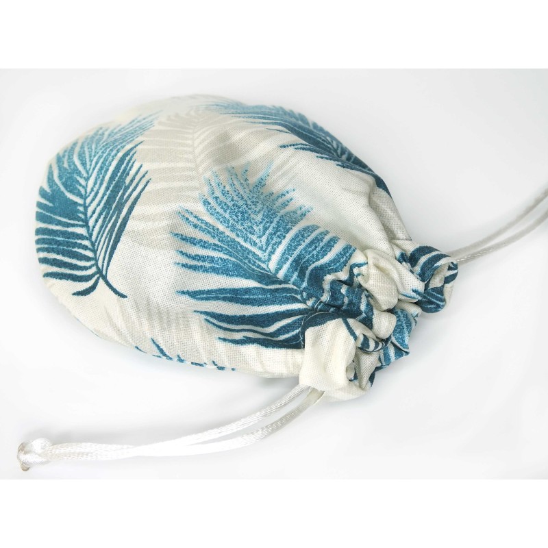 pochette à shampoing solide - feuillage bleu pochette à shampoing solide - feuillage bleu