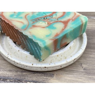 porte savon en grès pyrité